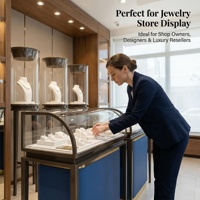 Vitrine à bijoux sécurisée et personnalisable avec serrure à clé, éclairage LED, écologique, recyclable, étanche, cadre en alliage d'aluminium robuste