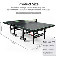 Table de ping-pong pliante professionnelle d'intérieur, portable, en acier, MAIGEDUN LX-26S, Shandong, 18 mm, 92 kg, vente en gros d'usine, pas cher