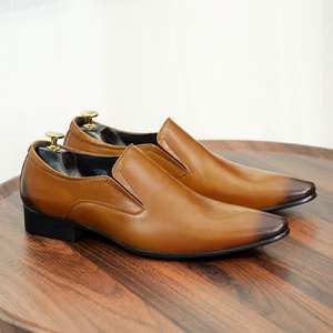 Nuevos Zapatos Formales de Negocios para Hombre, de Piel Genuina, con Punta en Pico, Ligeros, Transpirables e Impermeables, Color Marrón, Estilo Slip-On, Gran Venta de Otoño - Product Image 2