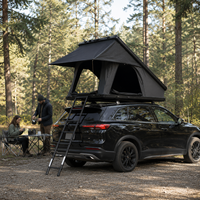 Tente de toit rigide X Hinge, design triangulaire, pour 3-4 personnes, pour SUV et pick-up tout-terrain