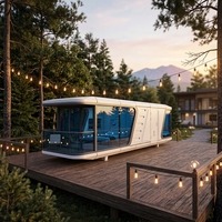 Petite maison moderne entièrement meublée Maison modulaire conteneur capsule avec grand espace