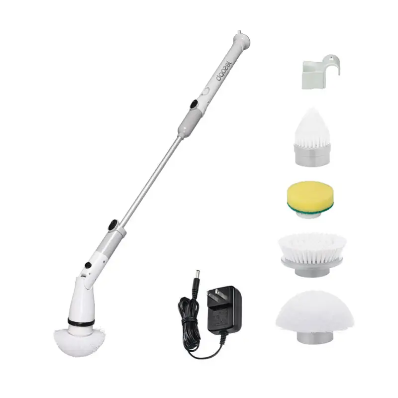 Extension Handle Electric Spin Scrubber Bathroom Cleaning Brush Rechargeable Electric Cleaning Brush