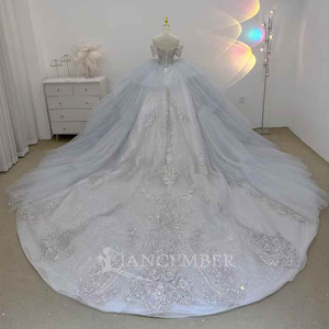 Nouvelle Robe de Mariée de Luxe Lsjj63 avec Perles et Strass, Style Princesse, pour un Look Rêveur et Élégant - Product Image 6