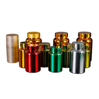 Flacon de luxe en plastique doré pour pilules et médicaments, contenants pharmaceutiques pour capsules, pots de compléments de santé, 80 ml, 120 ml, 150 ml