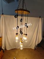Lampe suspendue en verre personnalisable, éclairage de luxe, lustre, salle à manger, luminaires modernes, lustre rond en cristal de pluie