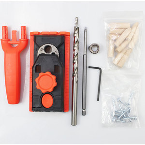 25 cái chế biến gỗ Túi lỗ <span class=keywords><strong>Jig</strong></span> thẳng/nghiêng lỗ khoan định vị hướng dẫn sử dụng thí điểm khoan gỗ dowelling Bộ - Product Image 1