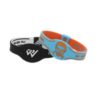 Muñequera personalizada de diseño gratuito Logotipo personalizado Pulsera de goma Pulsera elástica de silicona
