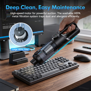 Aspirateur de voiture sans fil <span class=keywords><strong>Cyberpunk</strong></span> 18KPa, aspirateur à main sans fil, mini souffleur d'air électrique 4 en 1 pour voiture, tapis, clavier - Product Image 2