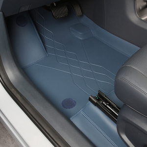 <span class=keywords><strong>Tapis</strong></span> de sol de voiture en cuir véritable bleu de luxe de haute qualité, sur mesure, vente en gros d'usine GANE, pour Galaxy E5 - Product Image 4