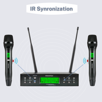 Panvotech PU-625 Microphone sans fil professionnel à double canal UHF portable