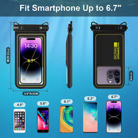 Pochette Téléphone Étanche Universelle d'Extérieur IPX8 Flottante en Éponge avec Cordon – Sac Étanche pour Téléphone Portable