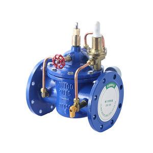 วาล์วควบคุมการไหลของแบรนด์400X <span class=keywords><strong>XF</strong></span> ตัวควบคุมการไหลของวาล์วน้ำไฮดรอลิกแบบปรับได้พอร์ต DN50-DN400เหล็กอ่อนแบบปรับแต่งได้ - Product Image 1