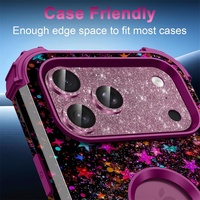 Coque de protection pour appareil photo en métal brillant avec protection d'écran en verre trempé 9H, étui compatible avec les coques à forte adsorption pour iPhone 18 Pro