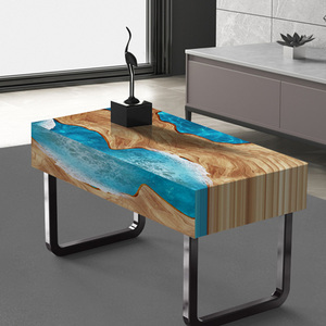 Stampi per Tavoli in Resina Epossidica, Grandi Stampi in Silicone per Tavoli Effetto Fiume con Base in Legno, Bianco, per Tutte le Stagioni, Consegna in 1-5 Giorni - Product Image 4