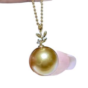 Accessoires en perles DIY, support vide en argent S925 avec pendentif feuille tendance et perles rondes de 9 à 13 mm, 31361DIY, pendentifs et breloques d'accessoires - Product Image 5