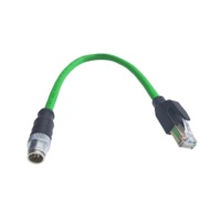 Câble Ethernet industriel M12 vers RJ45, câble M12 à 8 broches codé X, flexible et résistant à l'huile, résistance à l'eau et à la poussière IP67