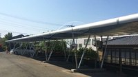 Système de support de carport solaire léger en alliage d'aluminium pour usage domestique et commercial, résistant aux vents de 60 m/s et aux charges de neige de 1,4 KN/m²