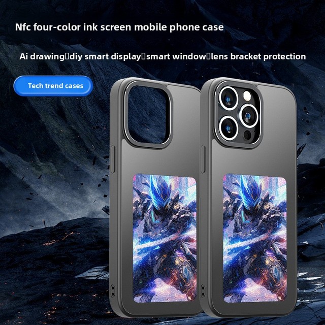 NFC Projection Animal AI Smart Ink Screen IPhone13-15 Engraved DIY Customized 360 Protection Drop-Resistant Case for Special Use