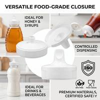 Bouchon à bec verseur en plastique 38/400 personnalisé, qualité alimentaire, sans BPA, pour bouteille souple de miel et sauces – Vente en gros