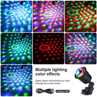 Nouvelle Lumière de Boule Disco en Plastique d'Intérieur Contrôlée, LED RVB Rechargeable avec Télécommande pour Fêtes DJ