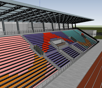 Toit de tribune de football en acier adapté à la salle de sport du stade de football/au gymnase de basket-ball/au badminton