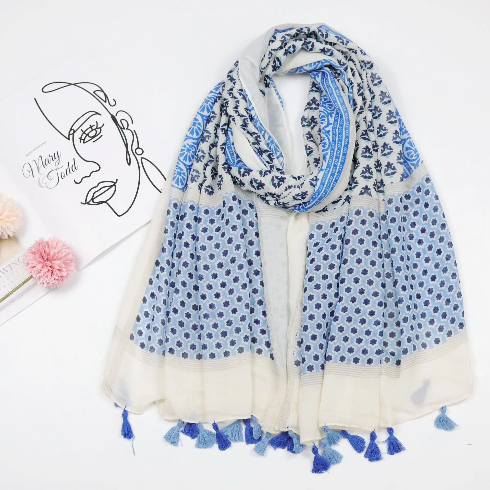 2022 여성을위한 아랍 헤드 스카프 새로운 여름 태양 보호 민족 스타일 인쇄 숙녀 사용자 정의 다른 스카프 및 shawls