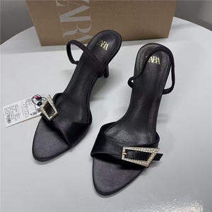 Nouvelles Sandales à Talons Hauts pour Femmes 2026 <span class=keywords><strong>Sprint</strong></span> Automne, Sexy, à Boucle, en Soie, Élégantes, à Bride, à Bout Pointu, à Talon Aiguille, Semelle Extérieure en Caoutchouc - Product Image 4