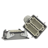Connecteur industriel WZUMER 80 P à usage intensif HD 80 broches boîtier en aluminium rectangulaire IP65 étanche pour les applications électriques