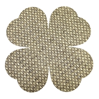 Sets de table tissés en forme de trèfle à quatre feuilles, motif géométrique losanges, résistants à la chaleur, lavables, pour la salle à manger