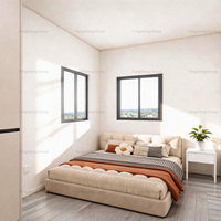 Casa Contenedor Prefabricada Plegable Personalizada de 700 mm, 10 pies, 40 pies, Casa Contenedor Prefabricada Modular con Baño