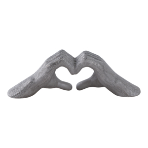 Scultura in ceramica a forma di cuore, ornamento decorativo per la casa, il bagno, l'ufficio, la scrivania, il soggiorno. - Product Image 4