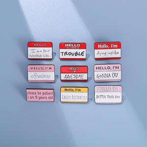 Kreative Karikatur Lustige Dialog box Brosche Englisch Alphabet Buchstaben Weiche Emaille Anstecknadel - Product Image 6