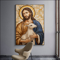 Prix usine art mural Ed Diamant Peintures Jésus Portrait Christianisme Décor Peinture moderne Religion Arts