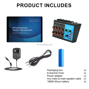 Consola Mezcladora de Audio Profesional TNH AMX-800 de 8 Canales, 4 Mezcladores de Sonido Estéreo en Vivo, Cada Canal Tiene Reverberación Independiente - Product Image 6