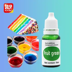 10g colorante comestible fruta verde Halal comida color líquido gran oferta colorante alimenticio para colorear pasteles colorante comestible