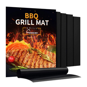 Meilleures ventes 2023 - Tapis de barbecue résistant aux hautes températures, antiadhésif - Tapis de protection pour barbecue avec emballage personnalisé - Product Image 1
