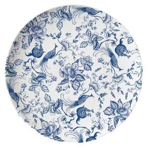 皇家奢华蓝白陶瓷餐具精致骨瓷充电板派对和婚礼桌面租赁餐具 - Product Image 3