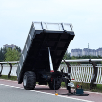 Remorque avec une capacité de charge de 1,5 tonne, pour tracteur/ATV/UTV/VOITURE de 40 à 70 CV, avec basculement arrière hydraulique électrique
