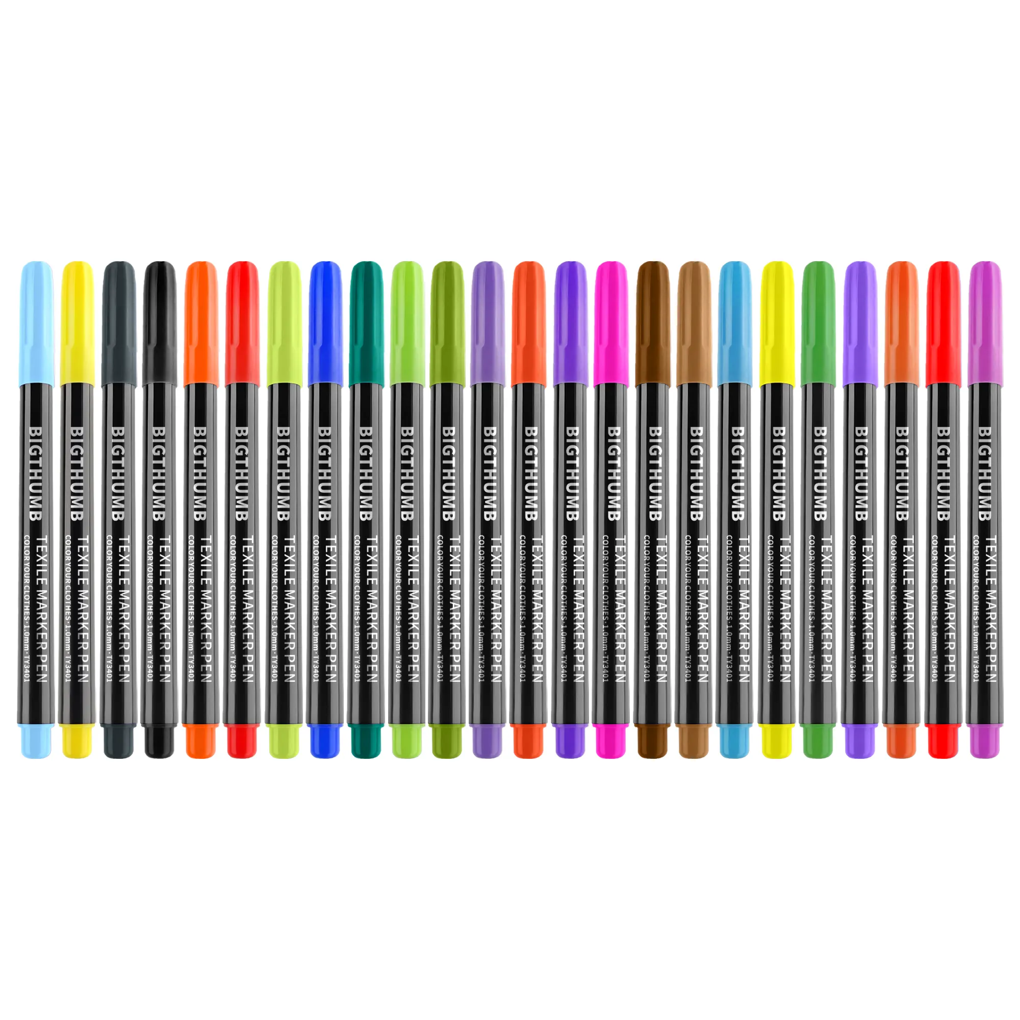 10色ファブリックマーカーペンセット-無毒ファブリックペイントファインポイントテキスタイルマーカーペン