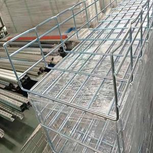 High Strength Hot Dip Galvanized <b>Steel</b> Wire Mesh Cable Tray With Mounting <b>Brackets</b> For Heavy Duty Industrial Electrical Wiring - Product Image 6