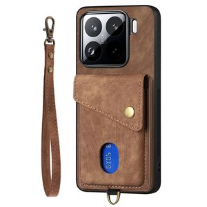 Funda de teléfono con billetera de piel Retro Para Xiaomi 13T Pro/14/15 Pro, funda de teléfono con cordón para Nothing Phone 2A - Product Image 4