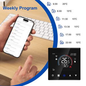 100-240V Thermostat de <span class=keywords><strong>radiateur</strong></span> intelligent pour chauffage électrique par le sol Thermostat 16A avec App Tuya WIFI Thermostat de télécommande - Product Image 3