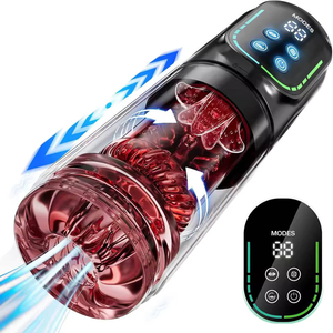 Masturbateur masculin automatique <span class=keywords><strong>à</strong></span> poussée rotative, stimulateur lécheur, suceur, fellation, pompe <span class=keywords><strong>à</strong></span> pénis 100% étanche, jouets sexuels pour adultes pour hommes - Product Image 1