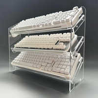 Support d'affichage de clavier en acrylique personnalisé, organisateur multicouche pour claviers mécaniques, support de bureau compact