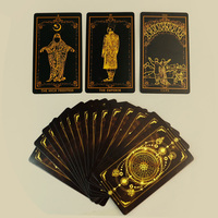 Cartes de tarot personnalisées avec impression personnalisée, design de logo, écologiques, durables, portables, finition mate, papier, estampillage noir et or