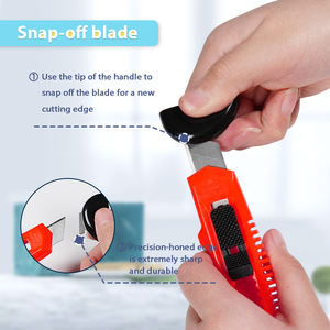 18 مللي متر عالية الجودة البلاستيك مقبض قوس قزح افتتاح التقط معطلة شفرة تقطيع سكّين متعدّد الاستخدامات مربع/رسالة/حقيبة فتحت المدرسة مكتب سكين - Product Image 4