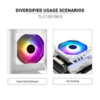 Thermalright ultra mince ARGB 15mm épaisseur 52CFM blanc PWM PC cas ventilateur pour Mini ITX construit