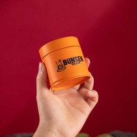 Boîte en métal mate hermétique avec couvercles à vis pour emballage de matcha, café et thé en poudre, petite boîte en fer blanc orange prête à l'emploi (RTS)