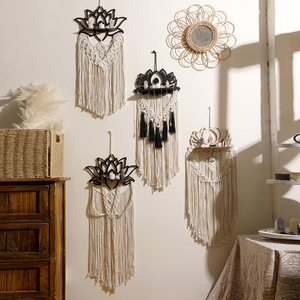 Arte de Pared de Algodón con Forma de Loto, Estilo Bohemio Irregular, Moderno y Minimalista, Decoración Costera, Envío Directo - Product Image 2