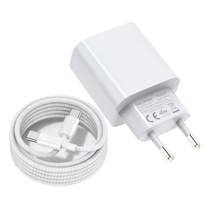 Set de Cargador Rápido PD de <span class=keywords><strong>20W</strong></span> con Cable <span class=keywords><strong>USB</strong></span>-<span class=keywords><strong>C</strong></span> de Alta Calidad, <span class=keywords><strong>Adaptador</strong></span> <span class=keywords><strong>USB</strong></span>-<span class=keywords><strong>C</strong></span> de Carga Rápida para iPhone 15, 14, 13, 12, 11 - Product Image 1